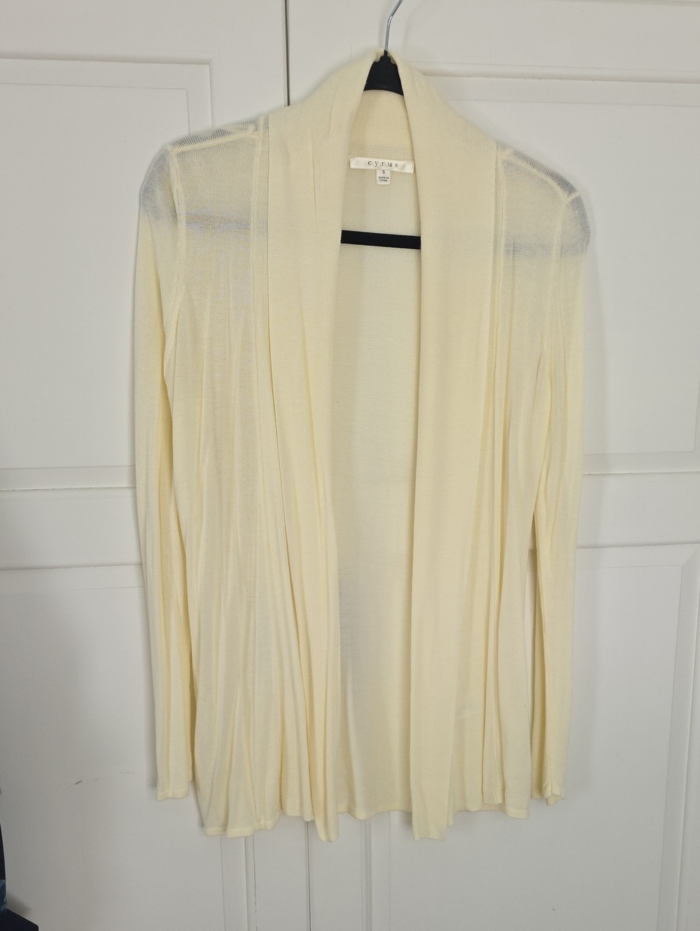 Cyrus Lightweight Open-Front Cardigan - Cream